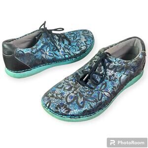 Alegria Women's 37 Icy Blooms Essence Leather & Fabric Comfort Shoes ESS-924